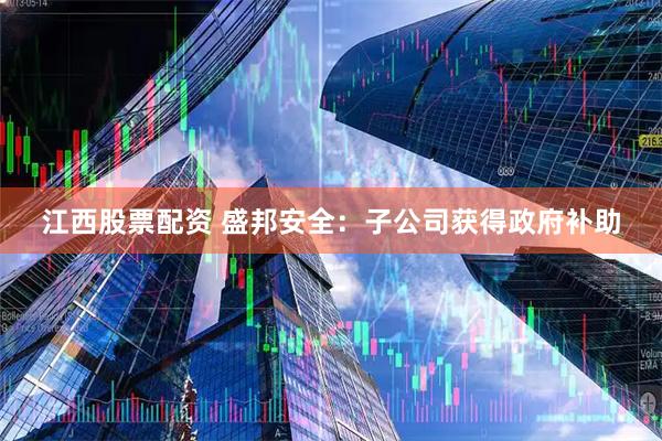 江西股票配资 盛邦安全：子公司获得政府补助